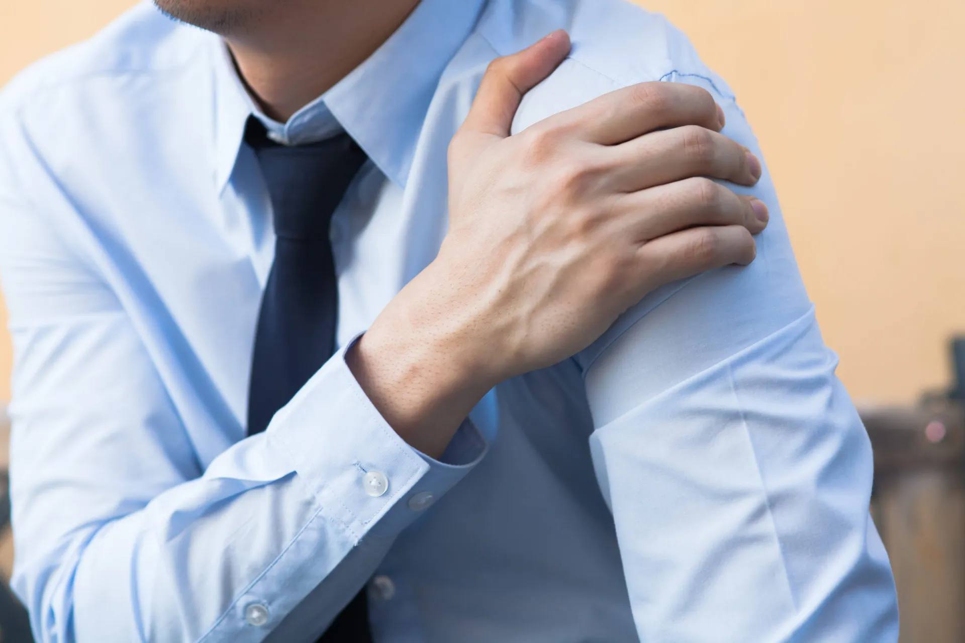 Man having shoulder pain problem